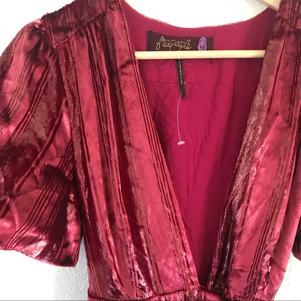 💗 Free People Kara Velvet Wrap Dress 💗 - Picture 5 of 6